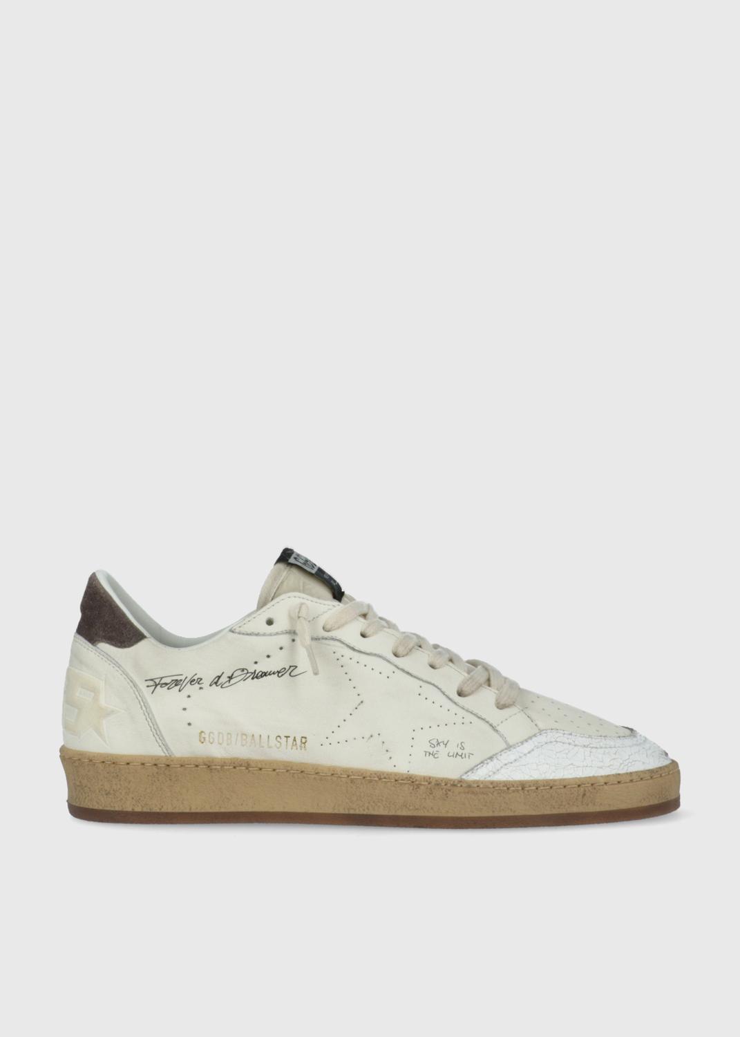 Golden Goose tenis Ball Star para hombre GLG BALLSTAR Blanco 29.0