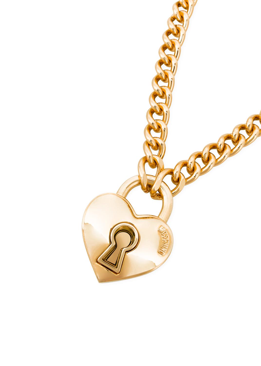 Moschino Collar de cadena Heart Lock MSC-A9181
