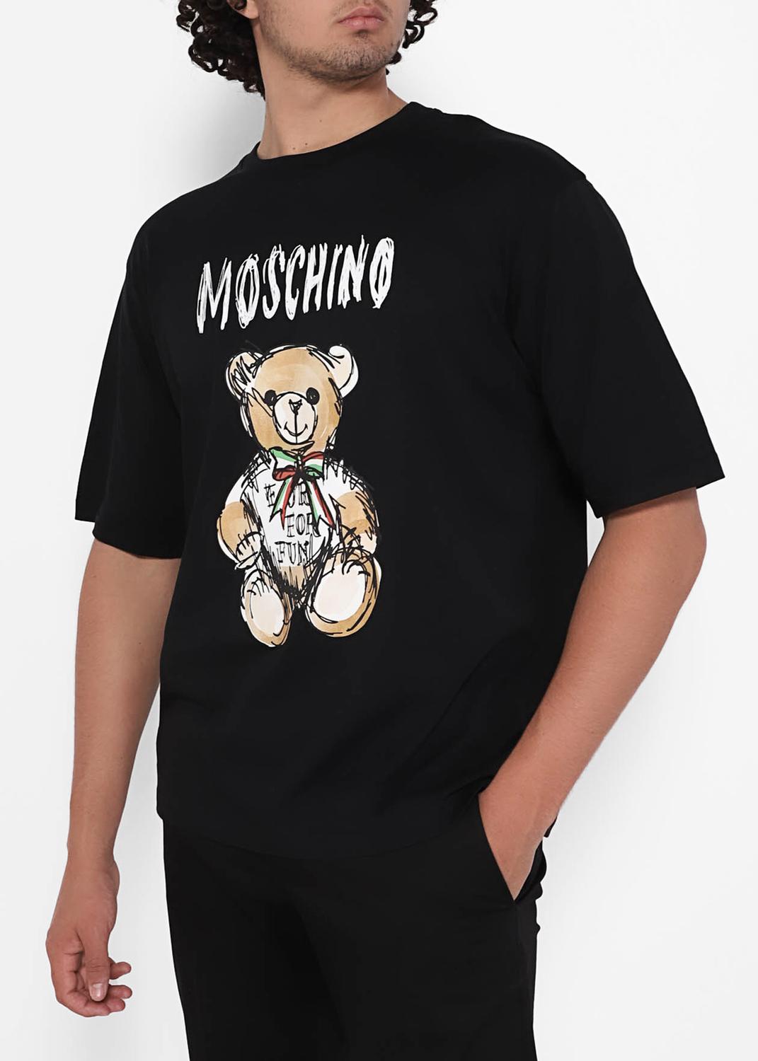 Moschino T-Shirt con estampado Surfer Teddy Bear MSC-V0717 - LOUDER Lifestyle